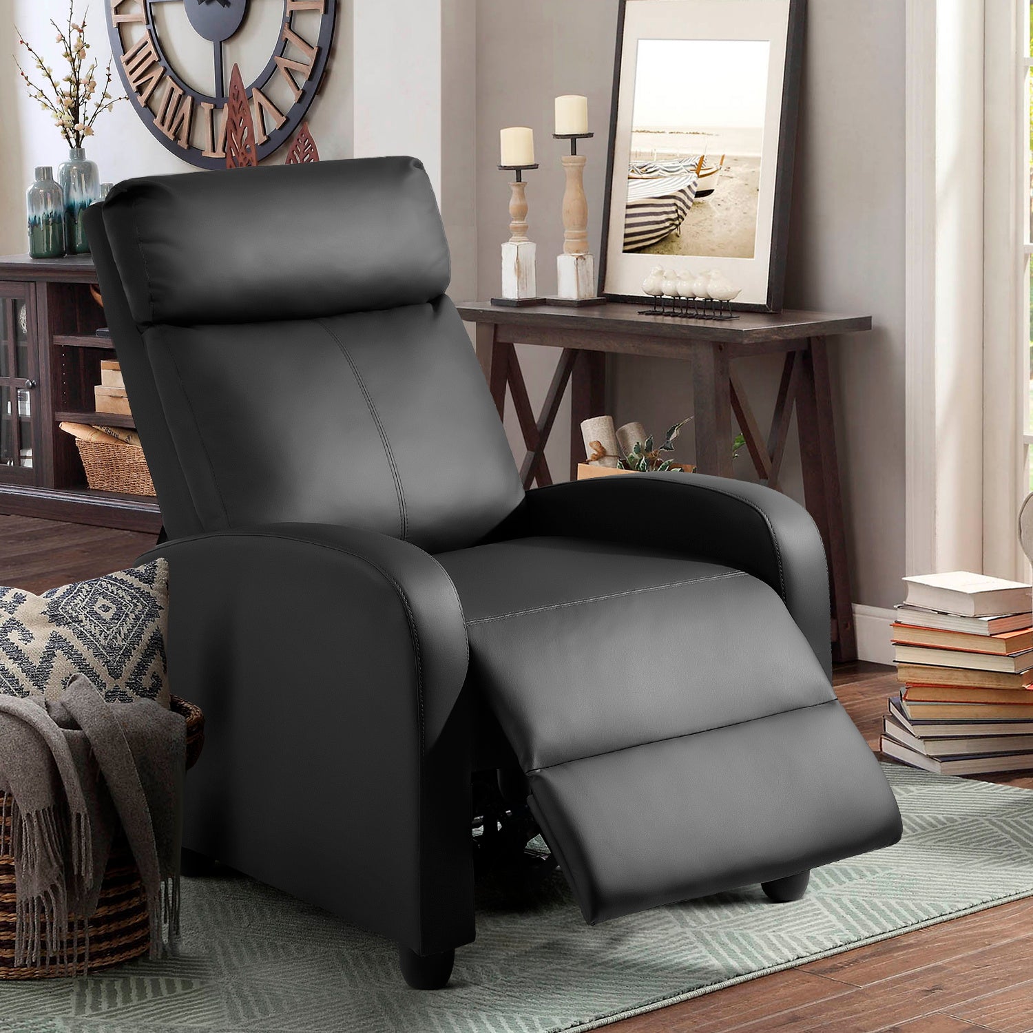 homall-recliner-chair-tv-sessel-kunstleder-schwarz-180-grad image 7