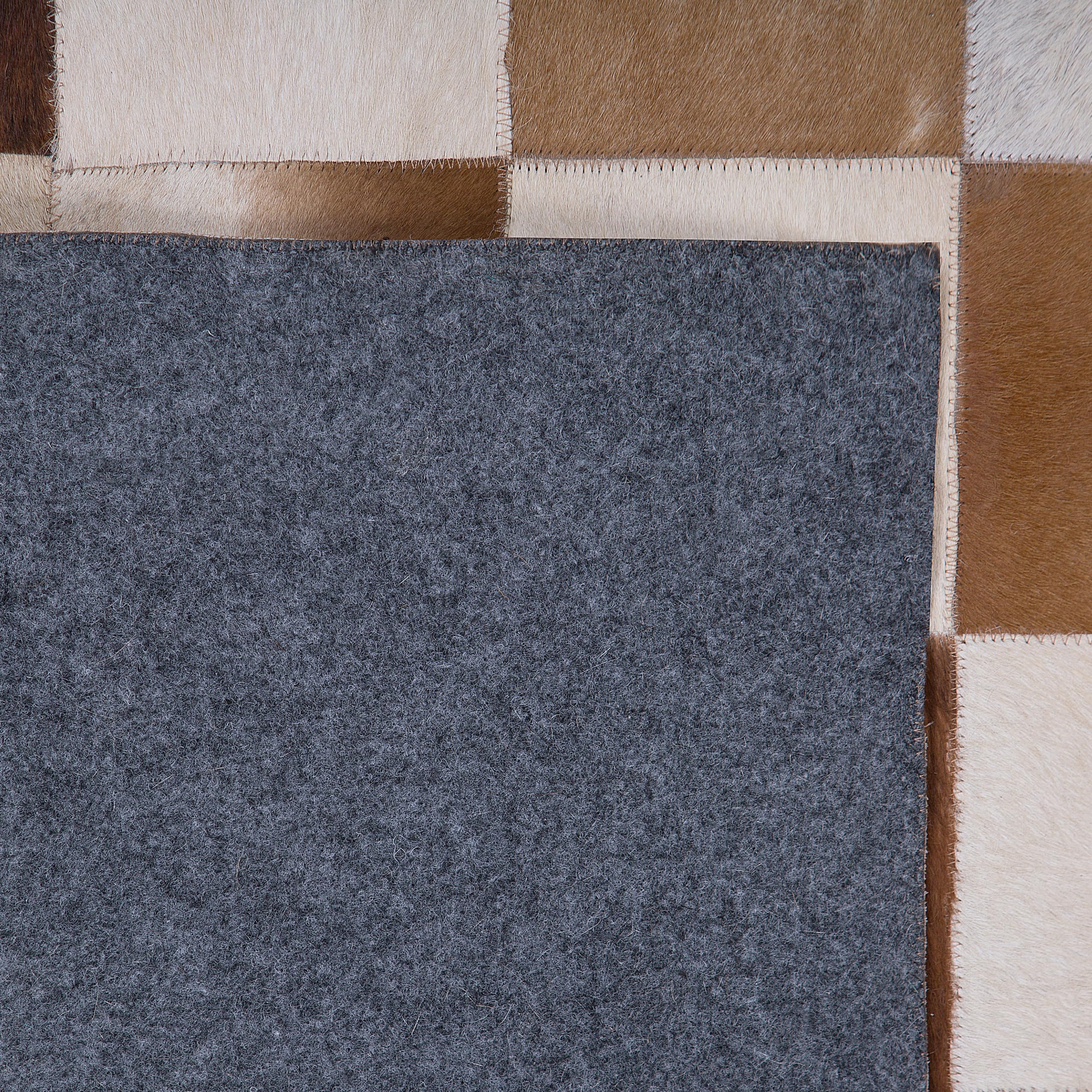 beliani-solmaz-teppich-140x200-cm-braun-beige-leder image 6