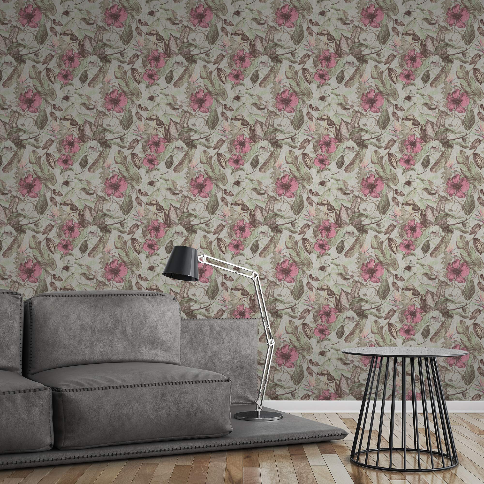 a-s-cr-ation-greenery-37216-4-vliestapete-gr-n-rosa-grau-dschungel image 6
