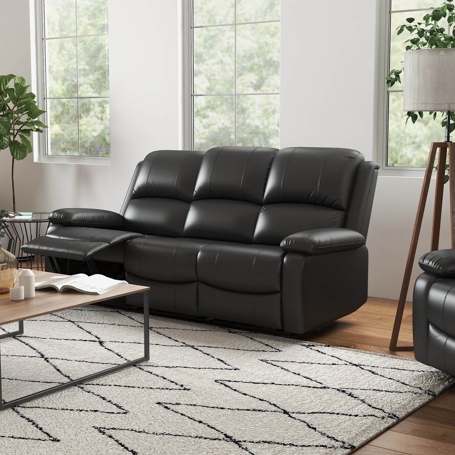 homall-recliner-chair-sessel-set-1-2-3-kunstleder-schwarz image 7