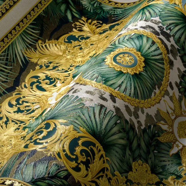 a-s-cr-ation-versace-wallpaper-387034-vliestapete-gr-n-gold image 1