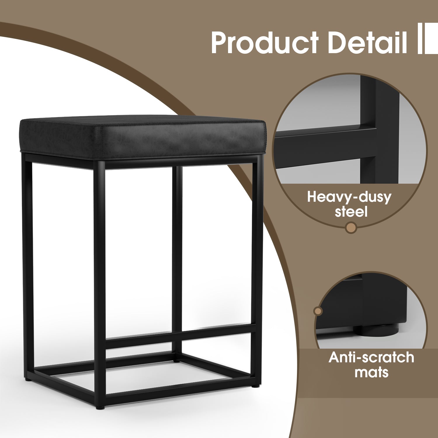 homall-bar-stool-barhocker-schwarz-61cm-2er-set-pu-leder image 5