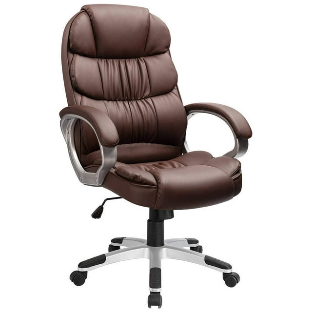 homall-office-leather-chair-chefsessel-schwarz-lordosenst-tze image 7