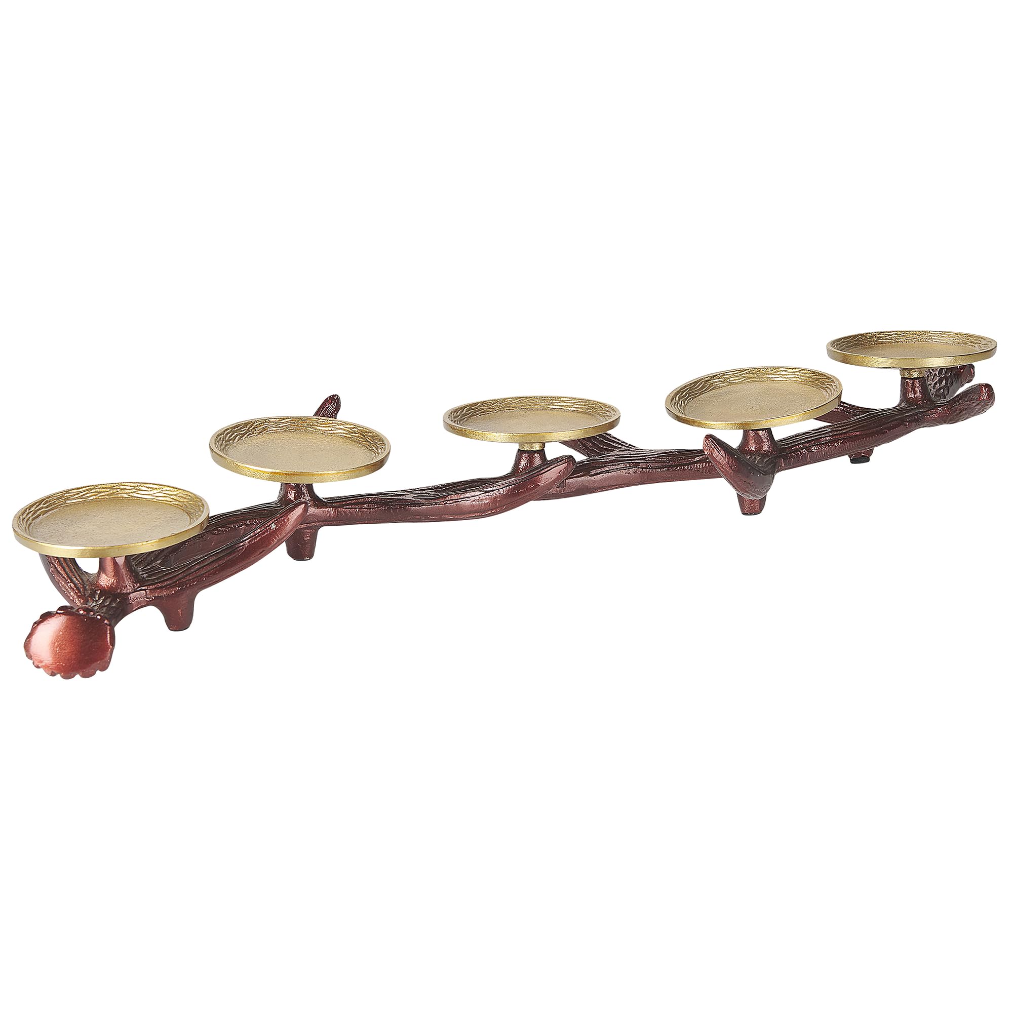beliani-kerzenst-nder-braun-gold-5-flammig-aluminium-ast image 4