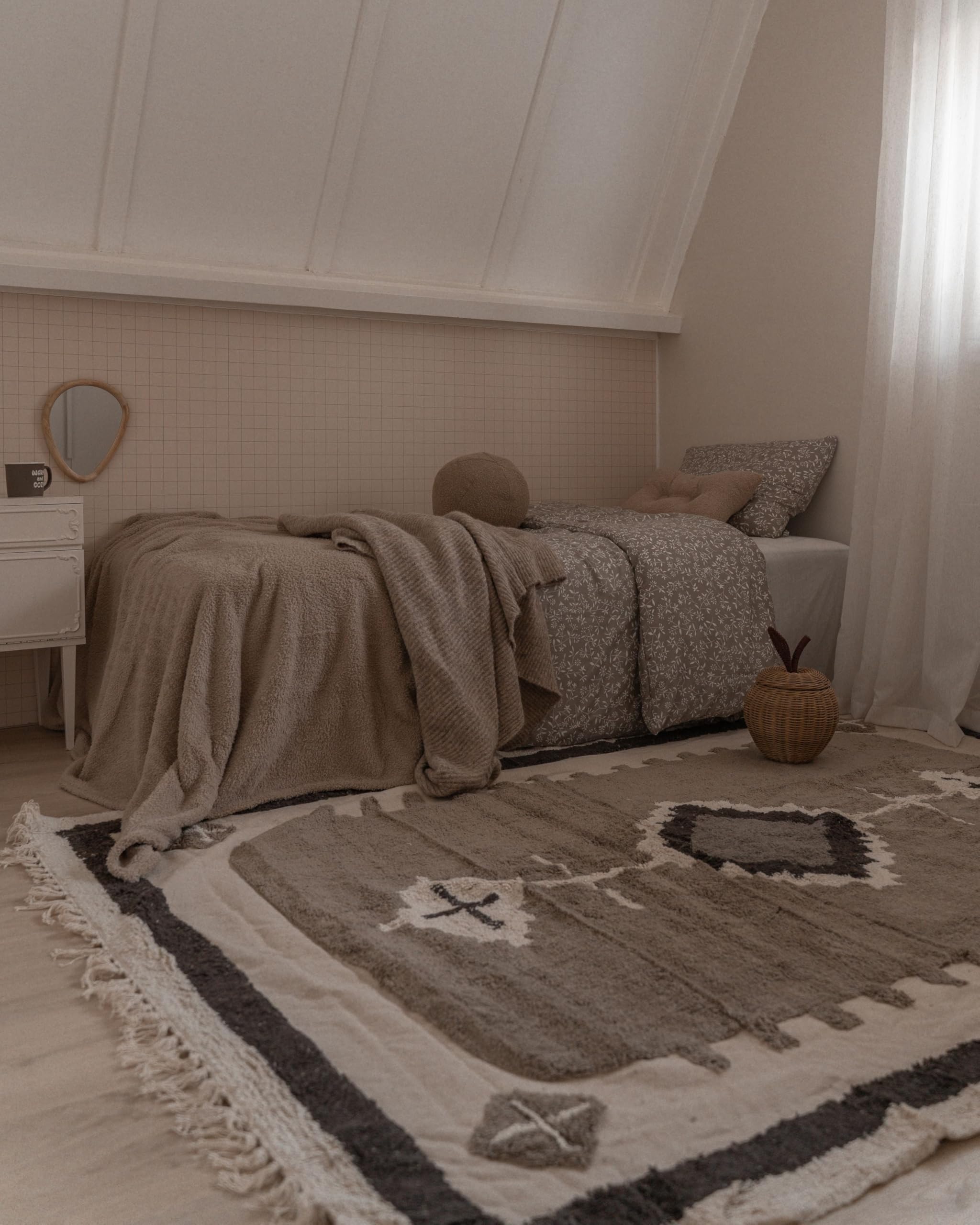 beliani-geyve-baumwollteppich-160x230-beige-braun-fransen image 6