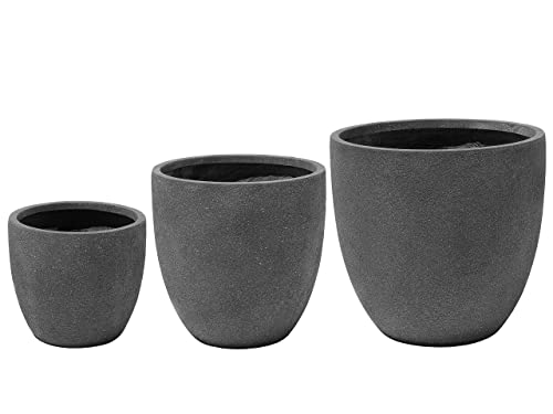 beliani-kannia-blumentopf-3er-set-graphit-beton-optik image 8