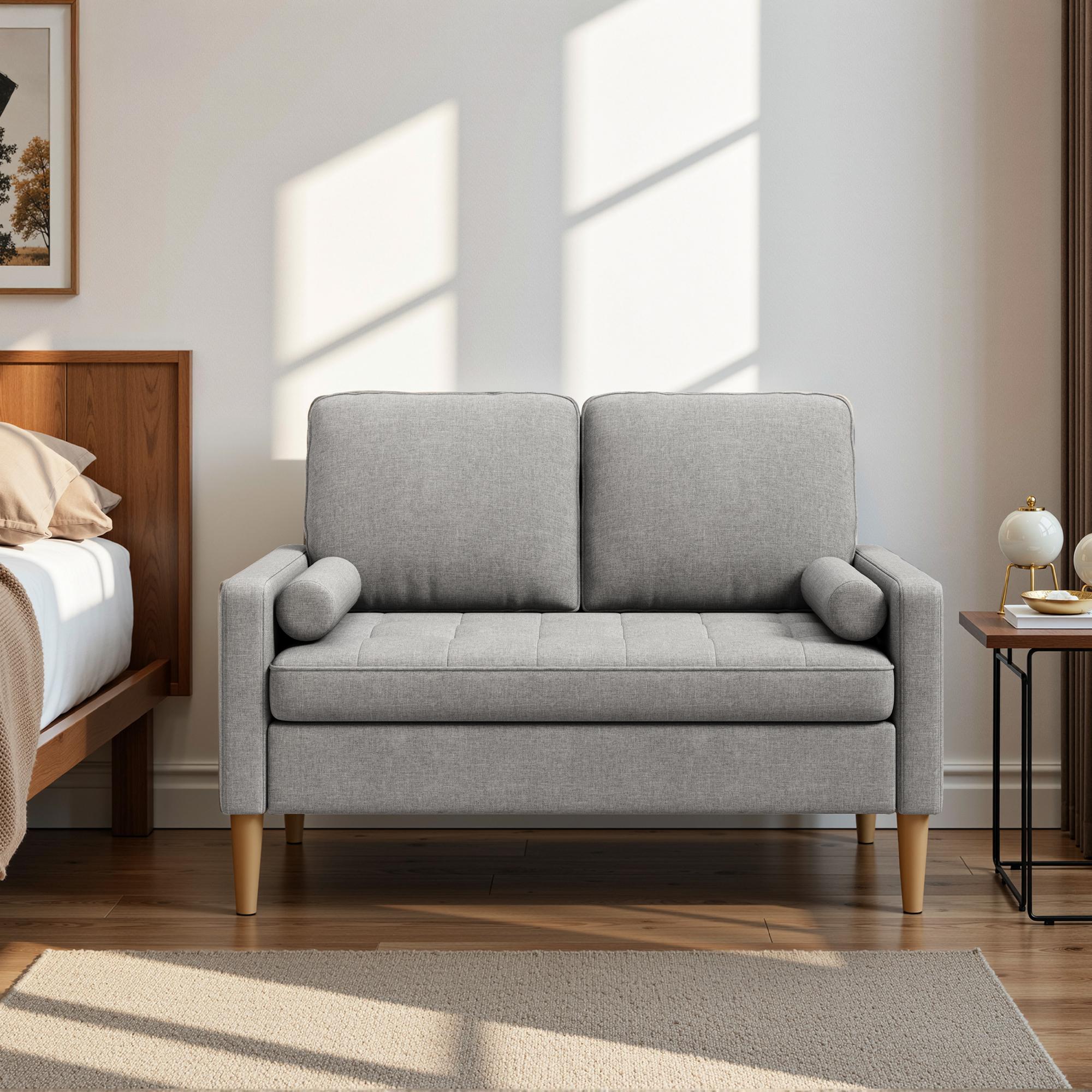 bealife-ar38-2-sitzer-sofa-grau-leinen-baumwolle-121-cm image 8