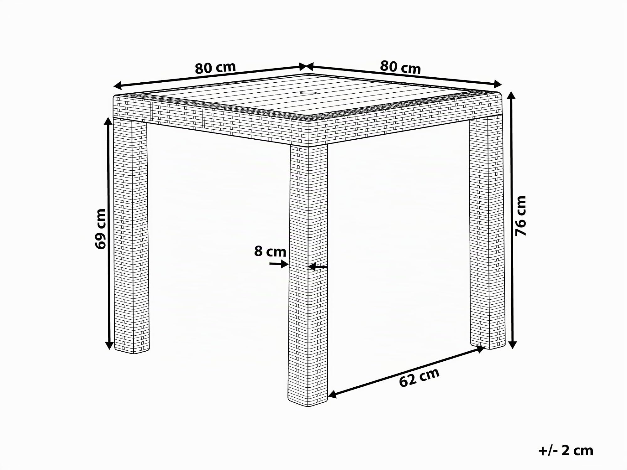 beliani-fossano-gartentisch-wei-80x80-cm-rattanoptik image 3