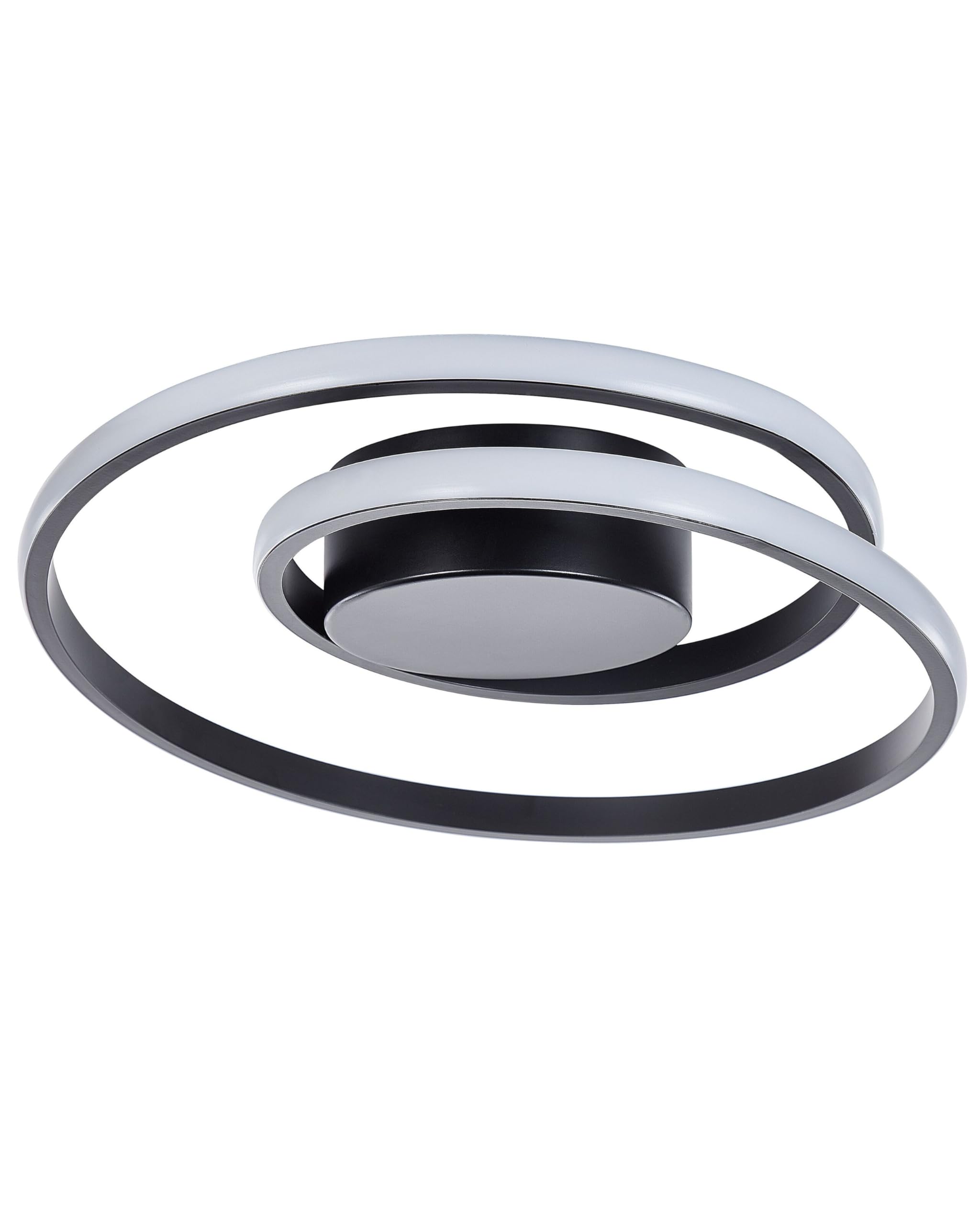 beliani-naryn-deckenleuchte-led-schwarz-spiral-wohnzimmer image 1