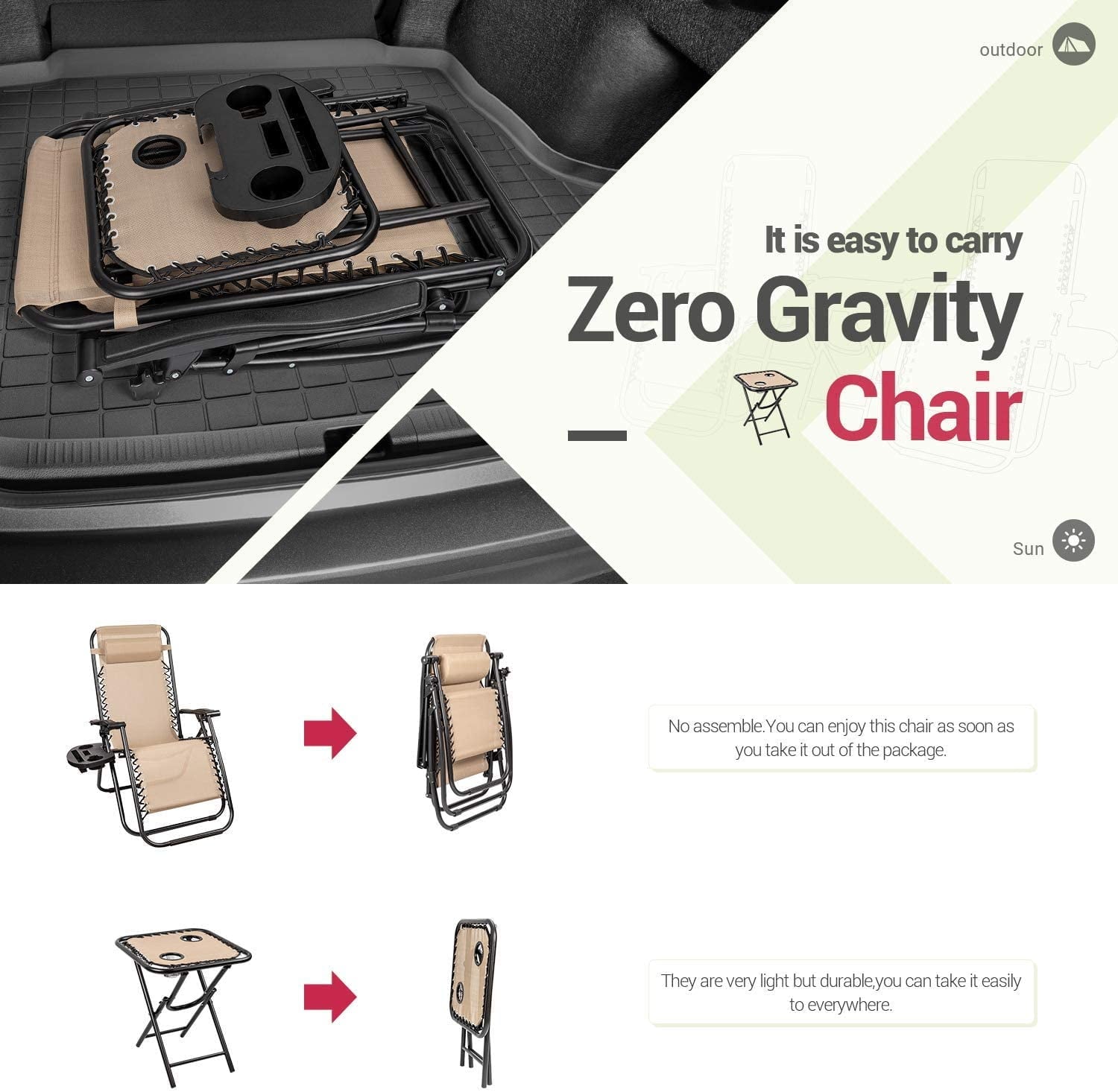 homall-patio-furniture-zero-gravity-set-beige-mit-tisch-3-teilig image 3