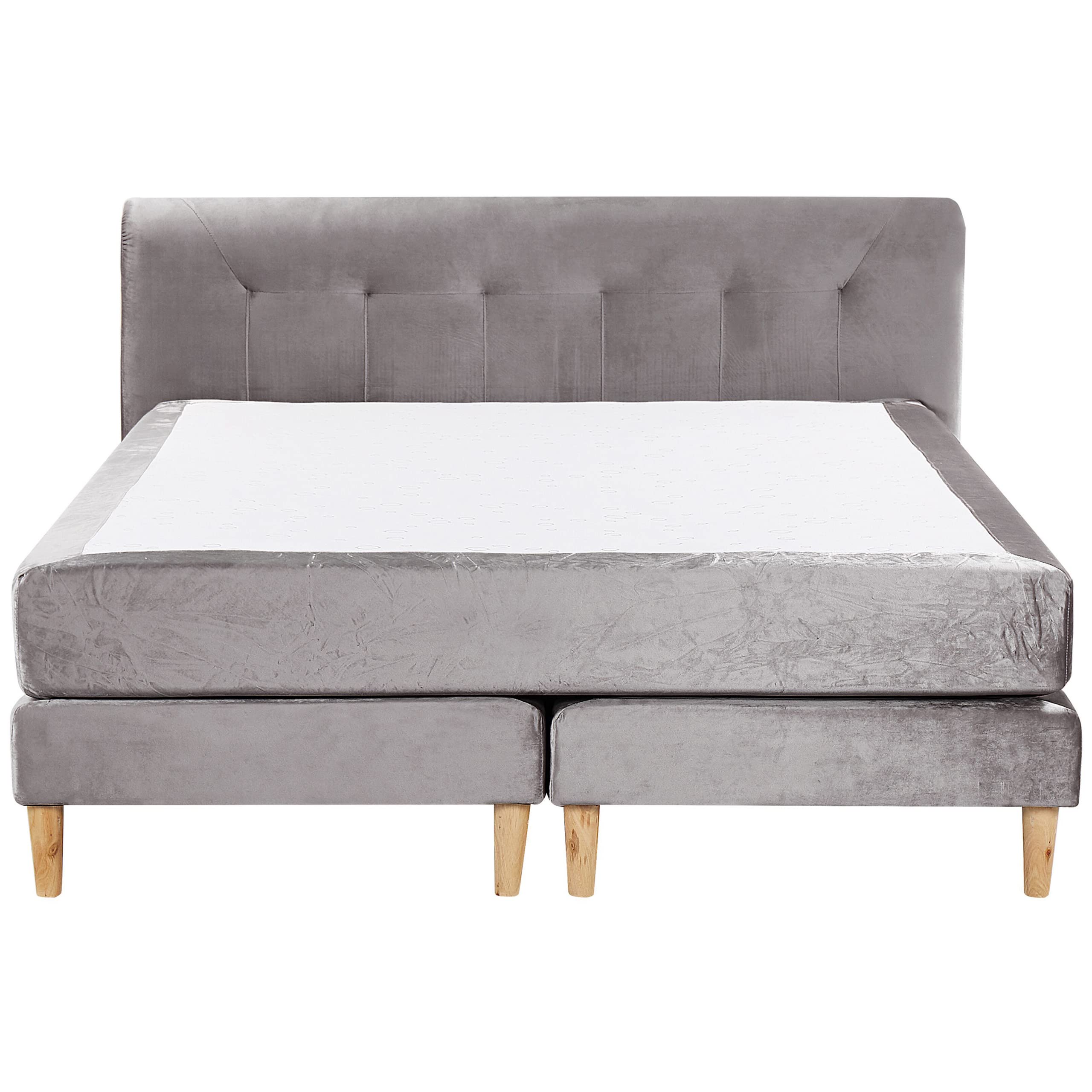 beliani-marquise-boxspringbett-160x200-samt-grau image 4