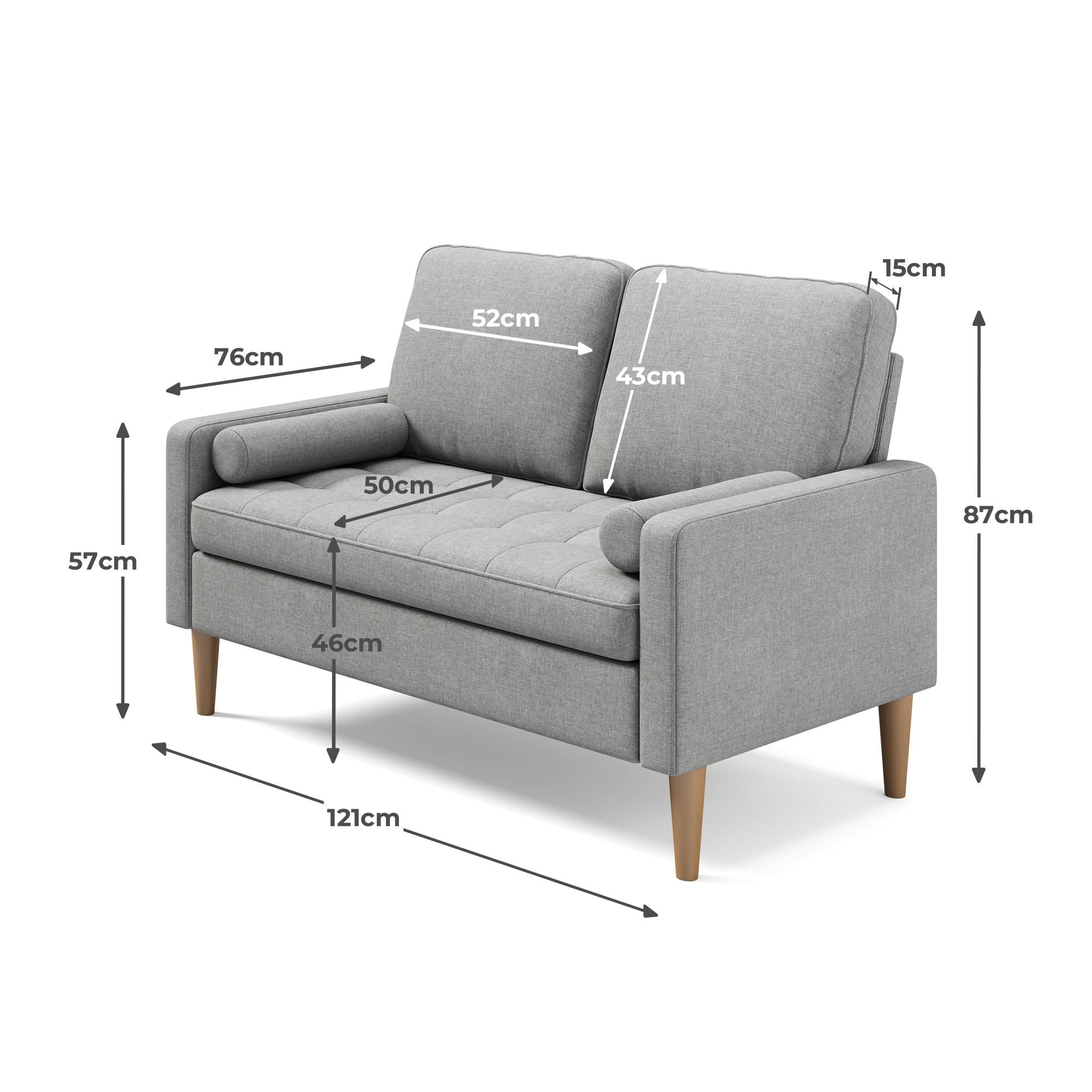 bealife-ar38-2-sitzer-sofa-grau-leinen-baumwolle-121-cm image 3