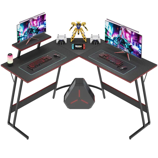 homall-gaming-desk-eckschreibtisch-l-form-schwarz-120cm image 1