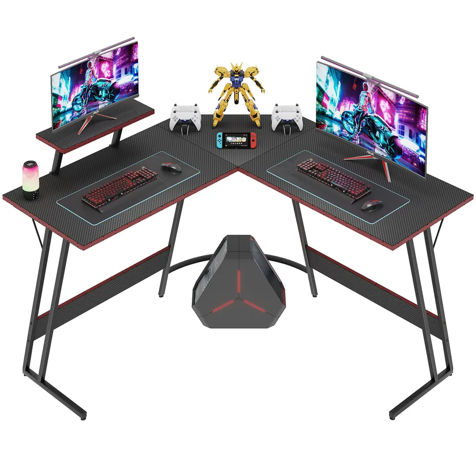 homall-gaming-desk-eckschreibtisch-l-form-schwarz-120cm image 1