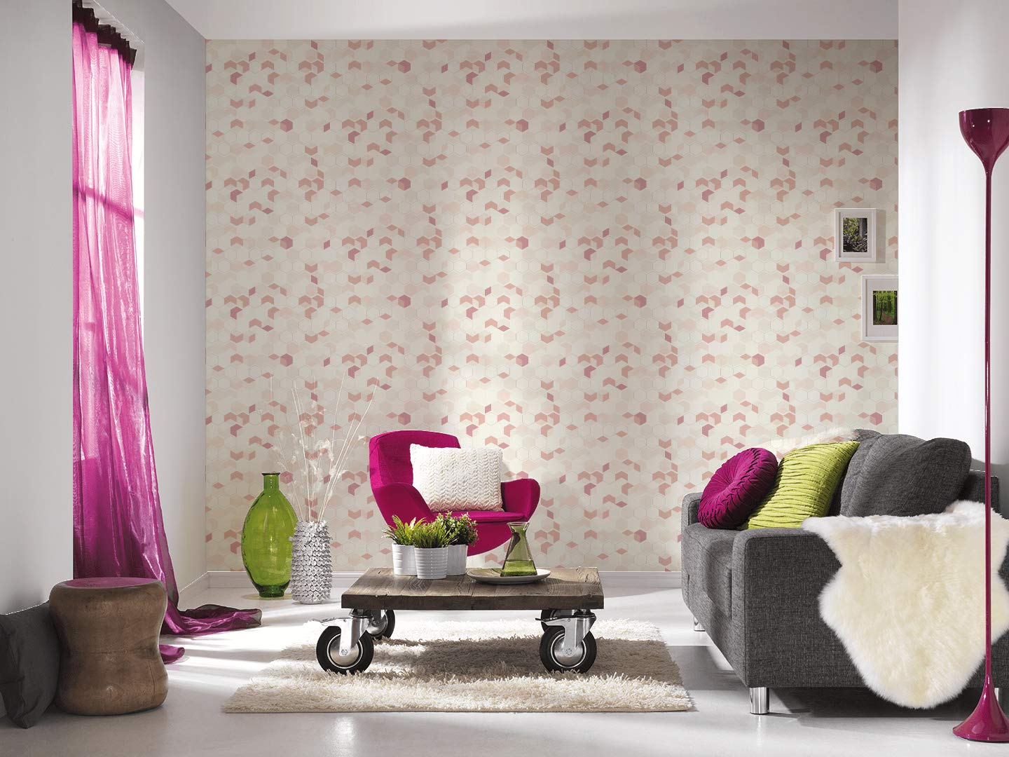 a-s-cr-ation-scandinavian-366832-vliestapete-3d-rosa-geometrisch image 5