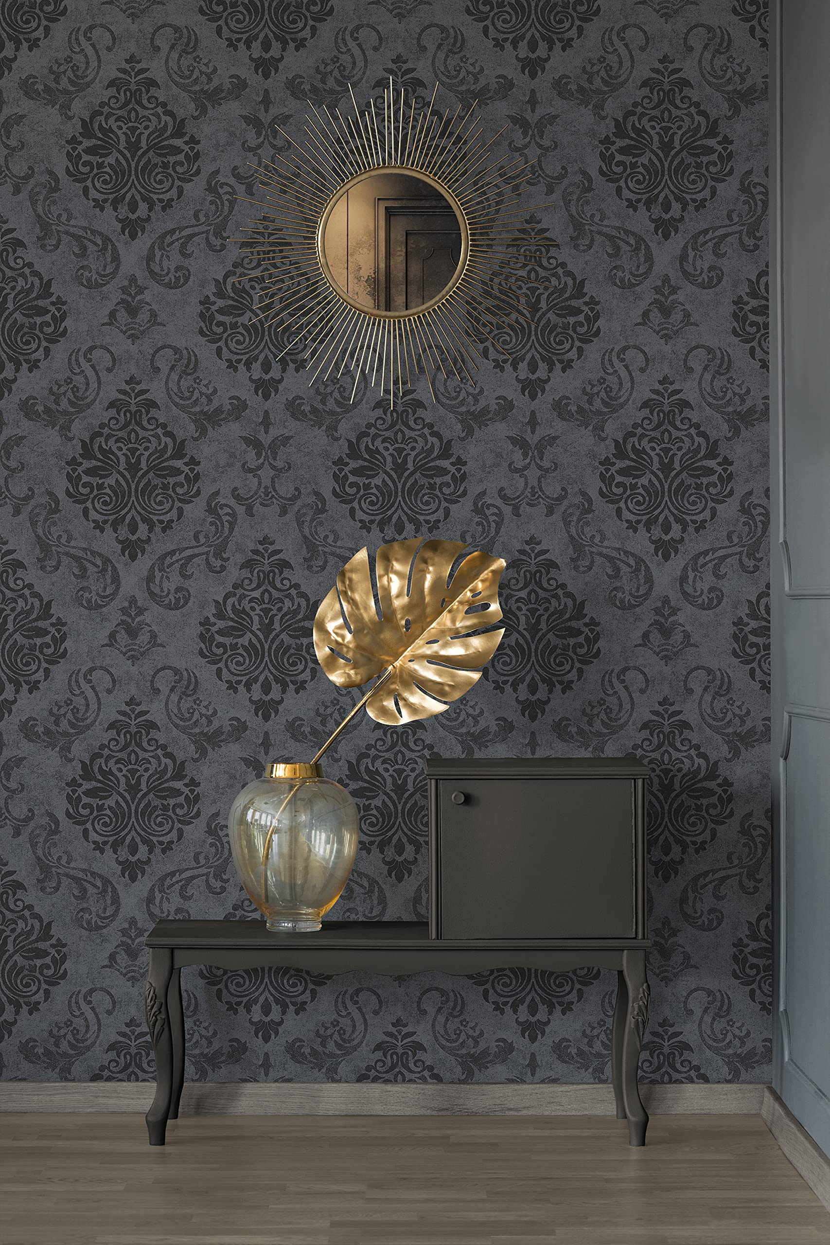 a-s-cr-ation-memory-953723-vliestapete-grau-metallic-schwarz image 8