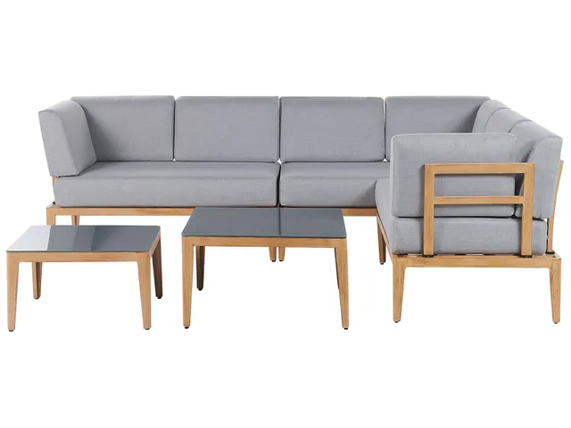 beliani-rima-lounge-set-grau-aluminium-6-personen-links image 1