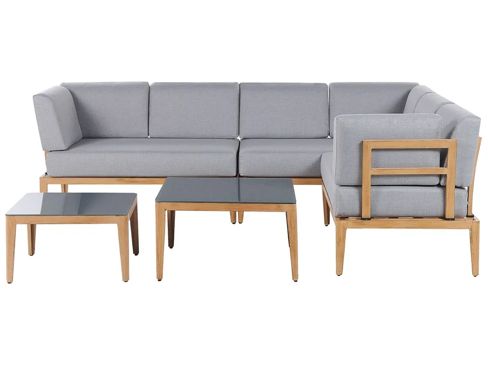 beliani-rima-lounge-set-grau-aluminium-6-personen-links image 1