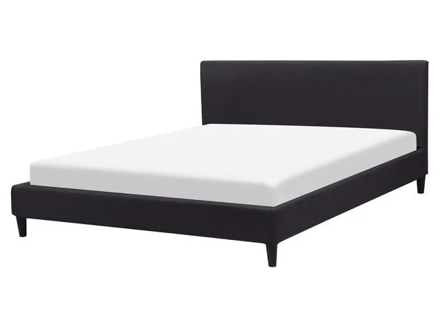 beliani-fitou-polsterbett-160x200-schwarz-abnehmbarer-bezug image 1