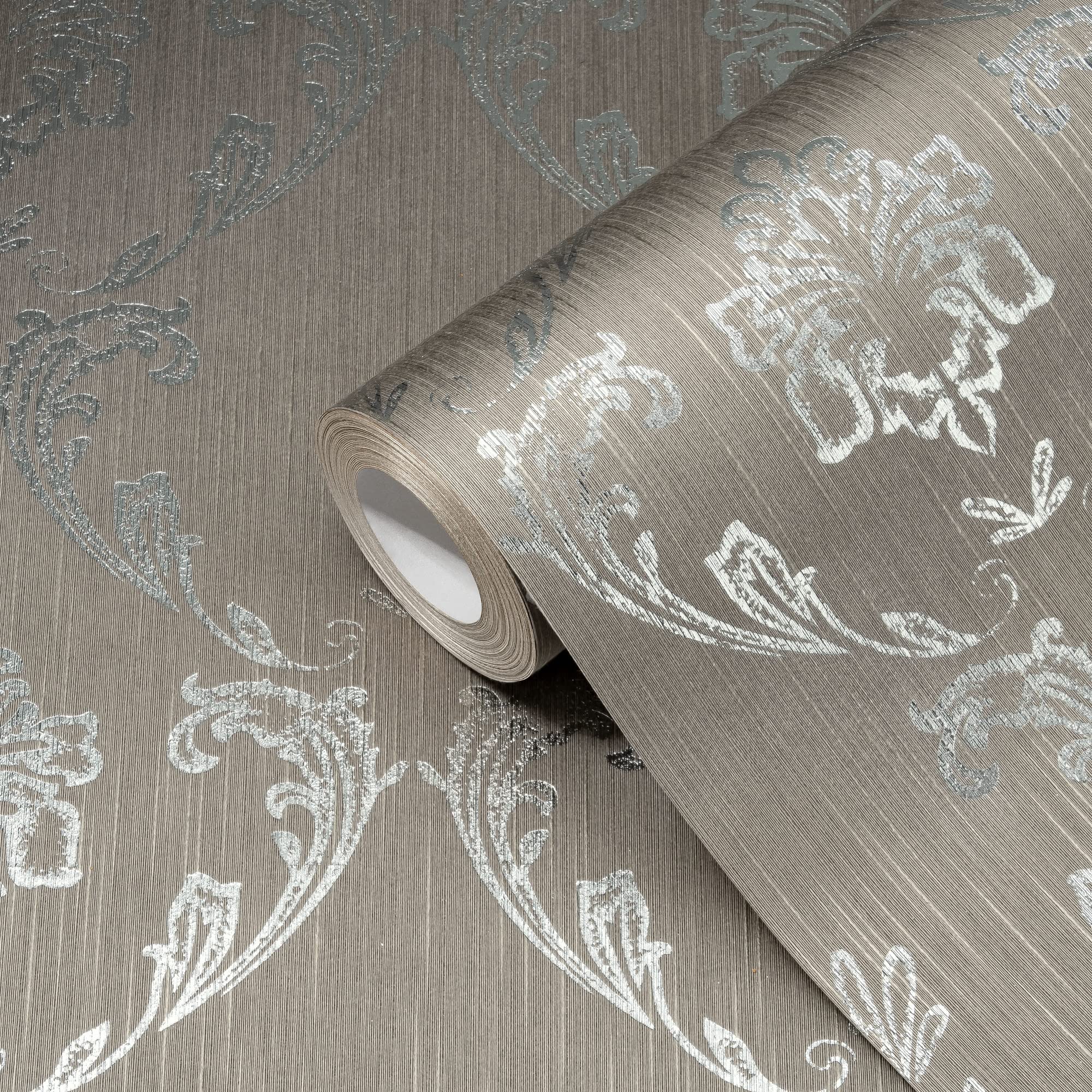 a-s-cr-ation-architects-paper-30658-3-vliestapete-braun-metallic-ornament image 2