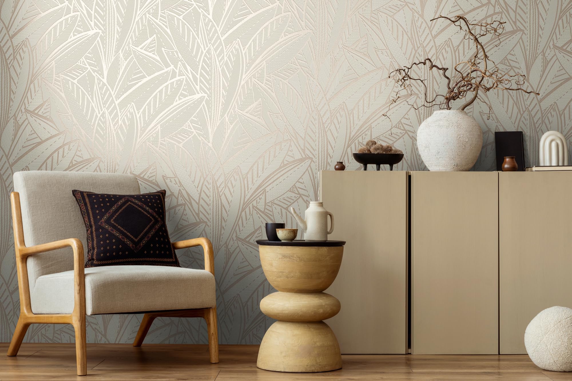 a-s-cr-ation-tapeten-399333-vliestapete-bl-tter-wei-grau-floral image 2