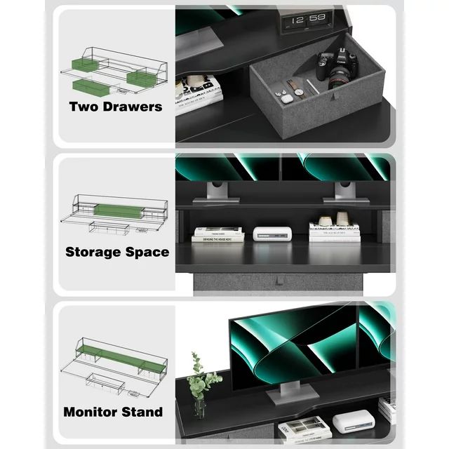 homall-standing-desk-elektrisch-schwarz-55-zoll-mit-ablage image 3
