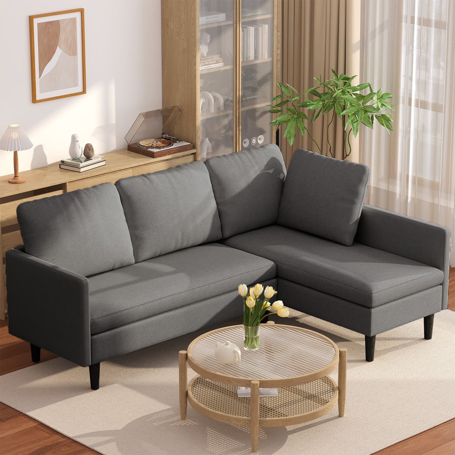 bealife-ar104-ecksofa-l-form-dunkelgrau-201-cm-mit-liegefl-che image 2