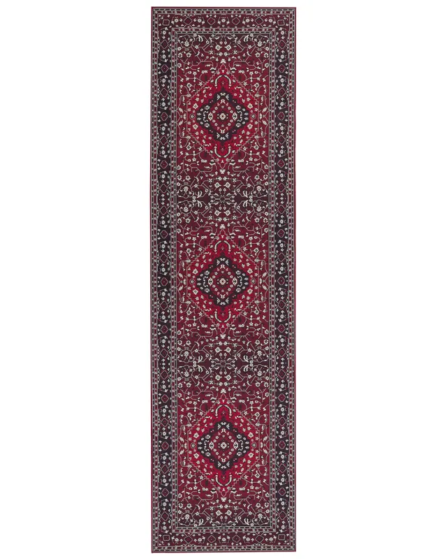 beliani-vadkadam-teppich-l-ufer-80x300-cm-rot-orientalisch image 1