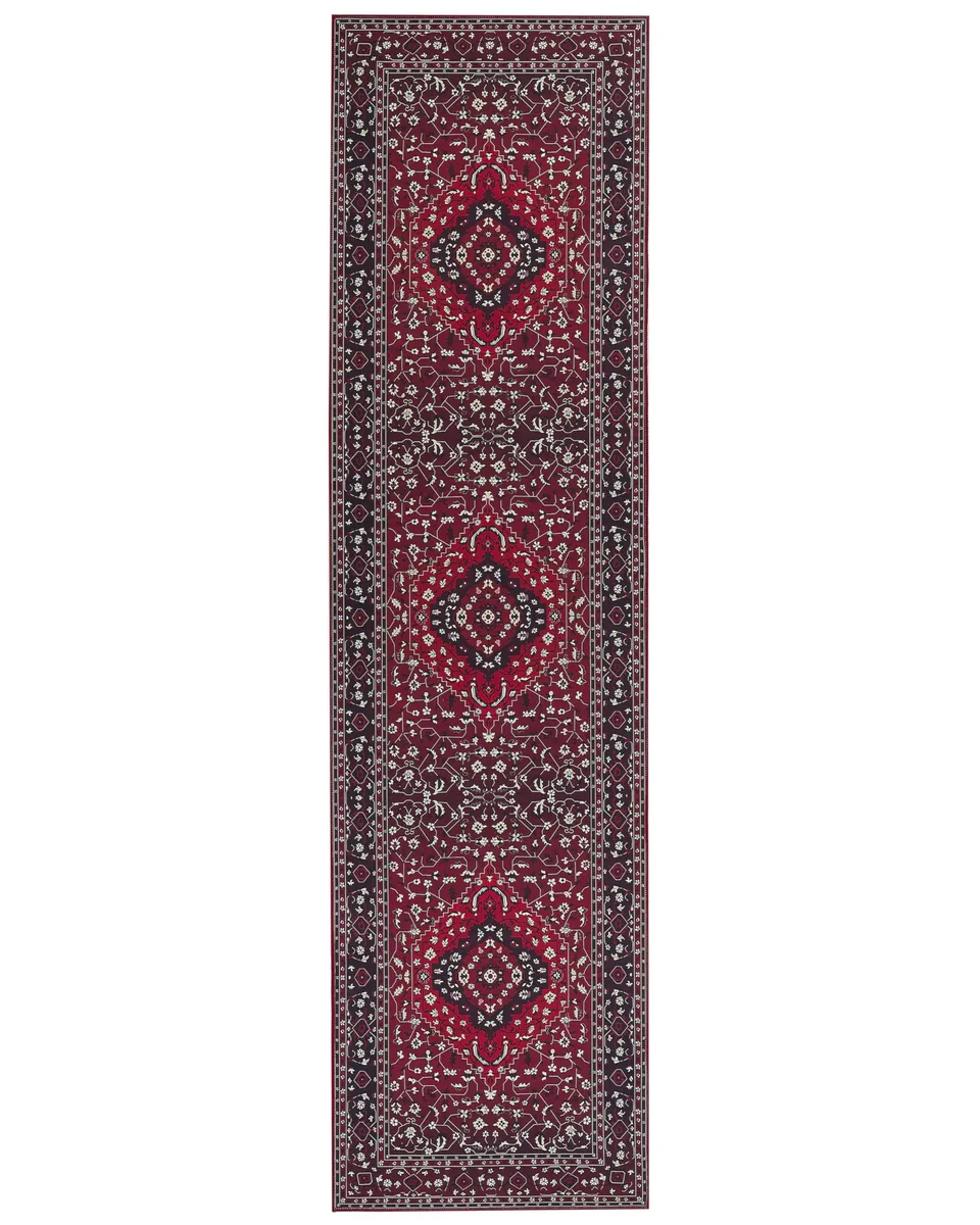beliani-vadkadam-teppich-l-ufer-80x300-cm-rot-orientalisch image 1