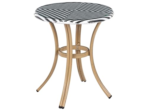 beliani-rifreddo-gartentisch-rattan-rund-schwarz-weiss image 8