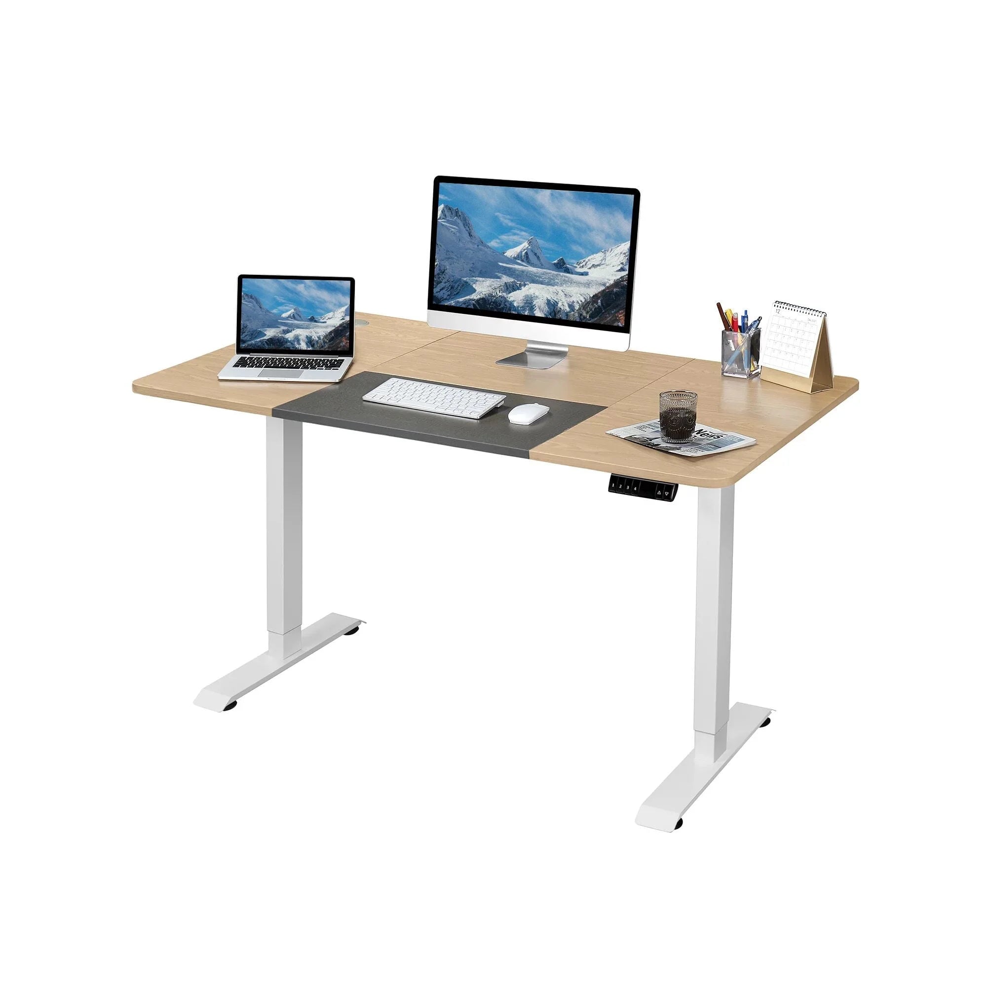 homall-standing-desk-schreibtisch-140-cm-wei-elektrisch image 2