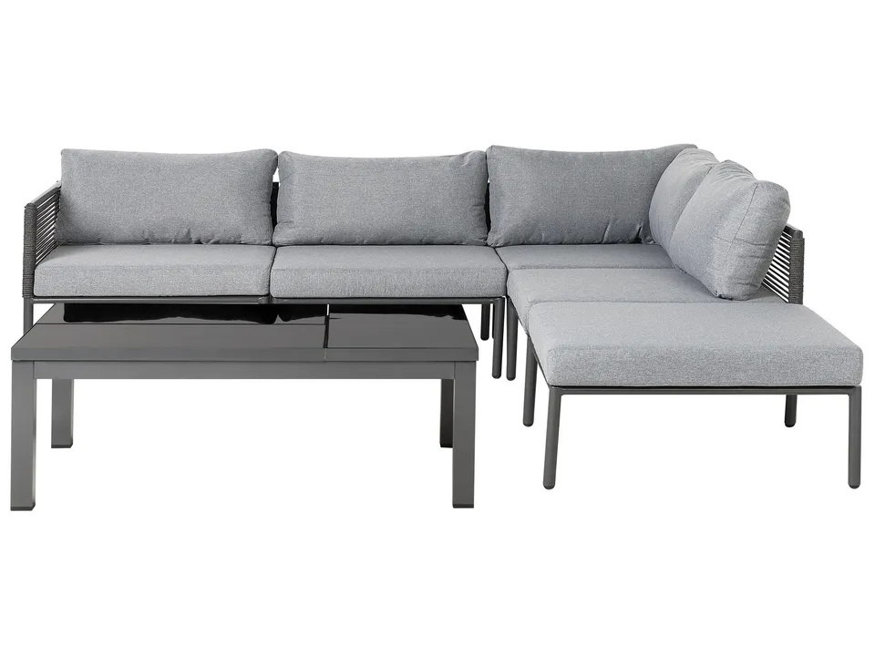 beliani-forano-lounge-set-aluminium-6-personen-couchtisch-grau image 1
