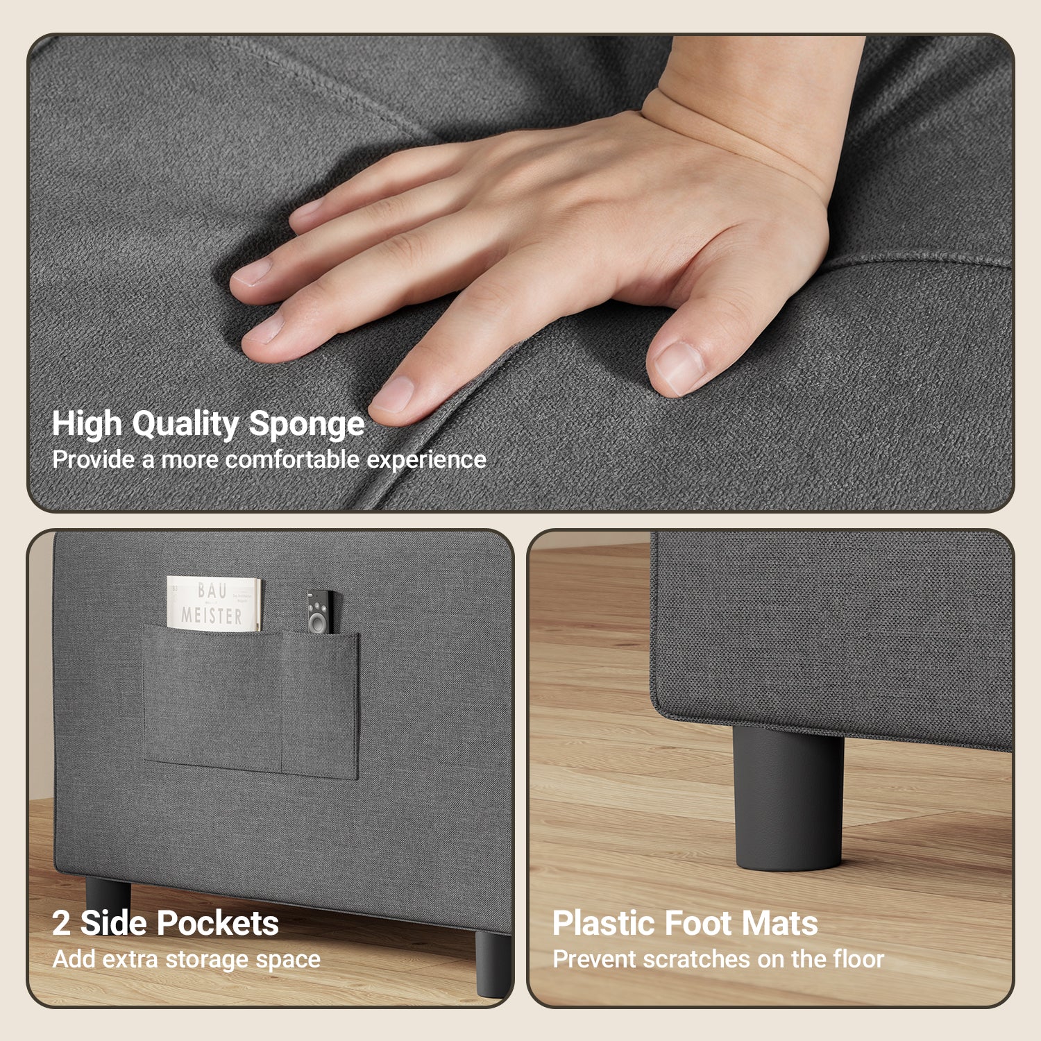 bealife-ar24-schlafsessel-sofabett-3-in-1-grau-mit-kissen image 7