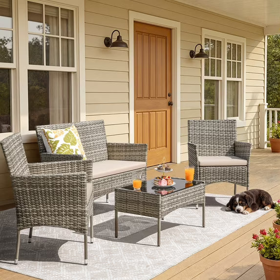 homall-patio-furniture-4-tlg-rattan-lounge-set-braun-beige image 6