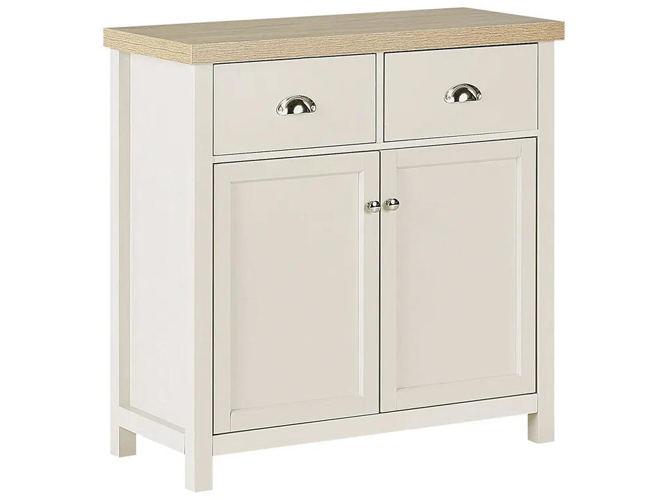 beliani-clio-kommode-beige-heller-holzton-mdf-schubladen-f-cher image 1