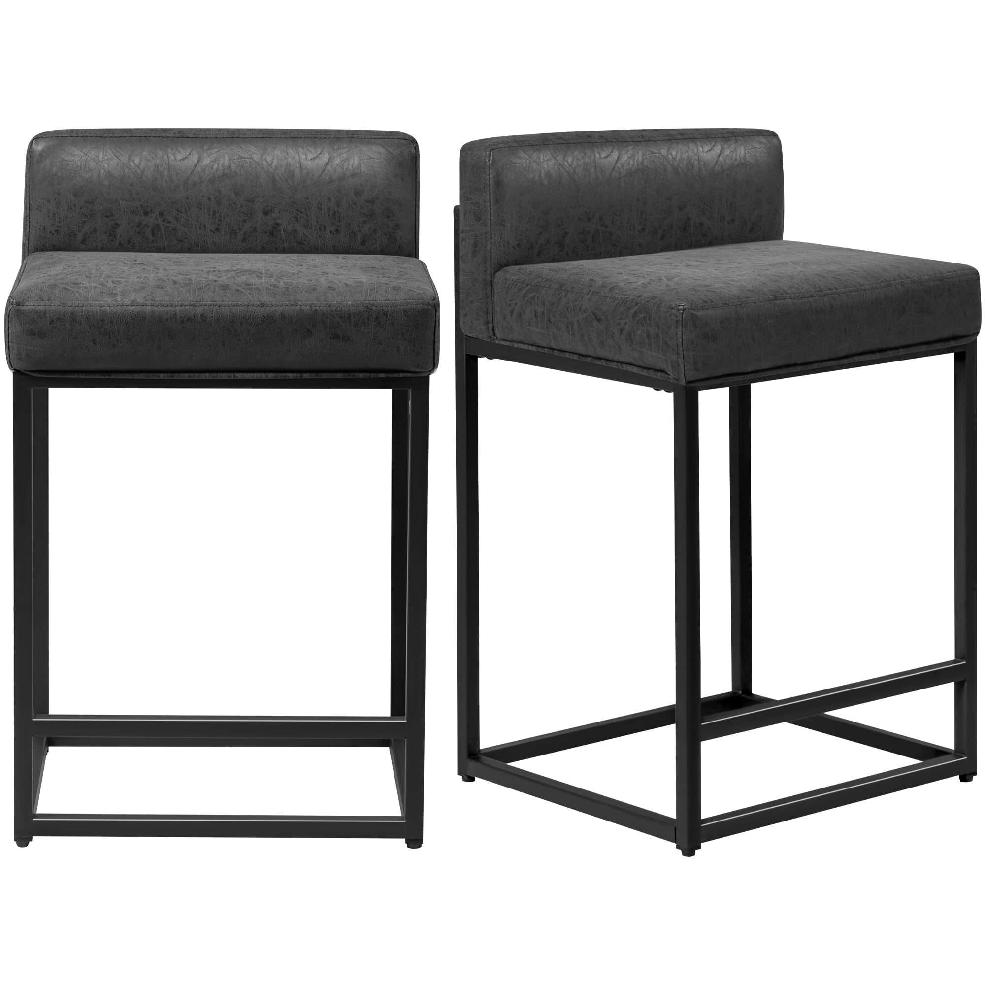 homall-bar-stool-barhocker-2er-set-schwarz-mit-lehne image 2