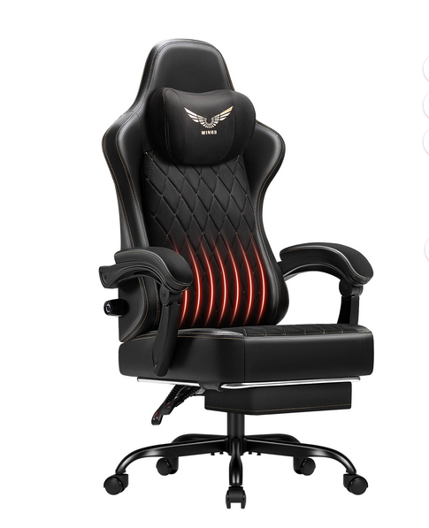 homall-gaming-chair-b-rostuhl-schwarz-mit-fu-st-tze image 1