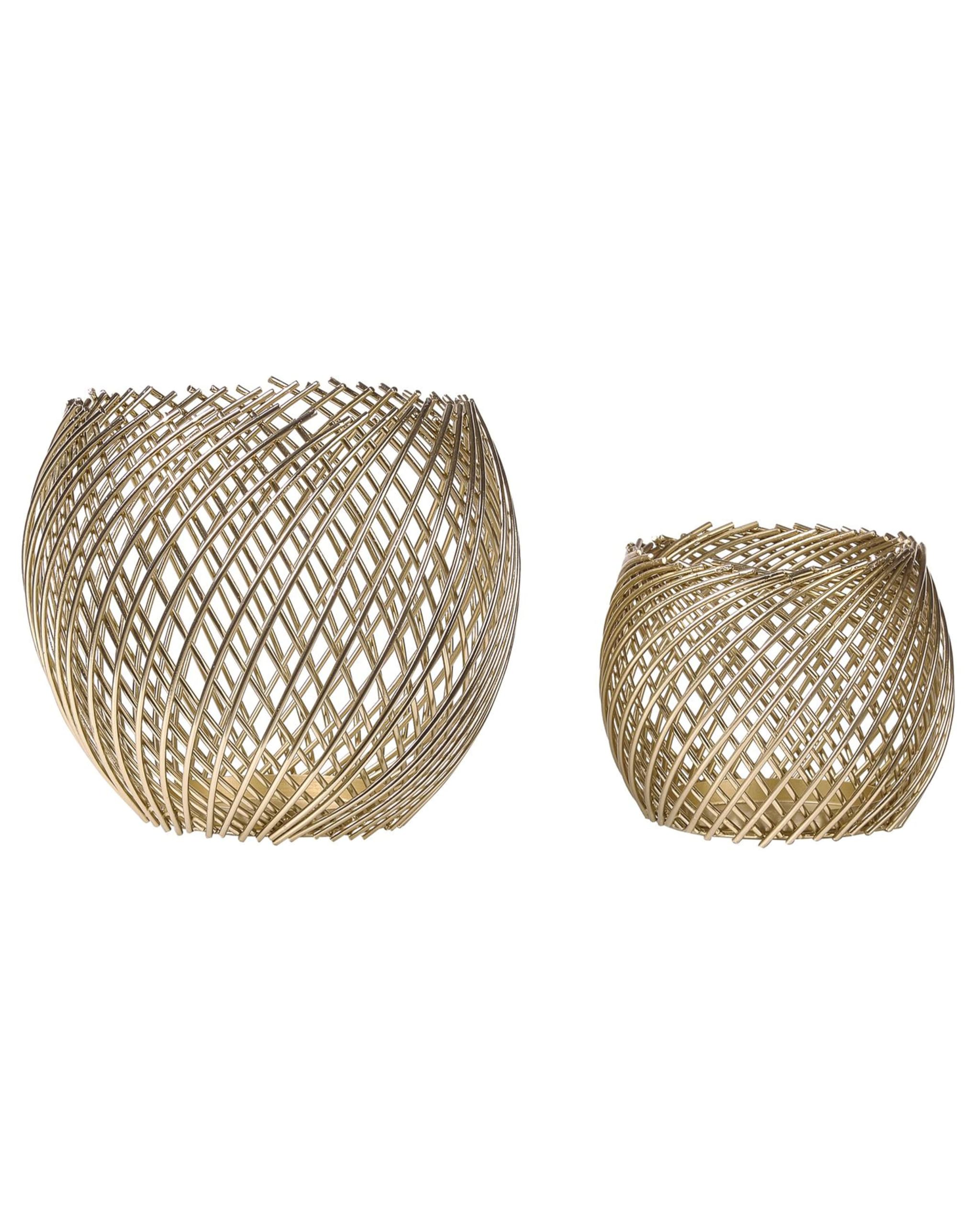 beliani-tanduy-kerzenst-nder-2er-set-metall-gold-gitter image 1
