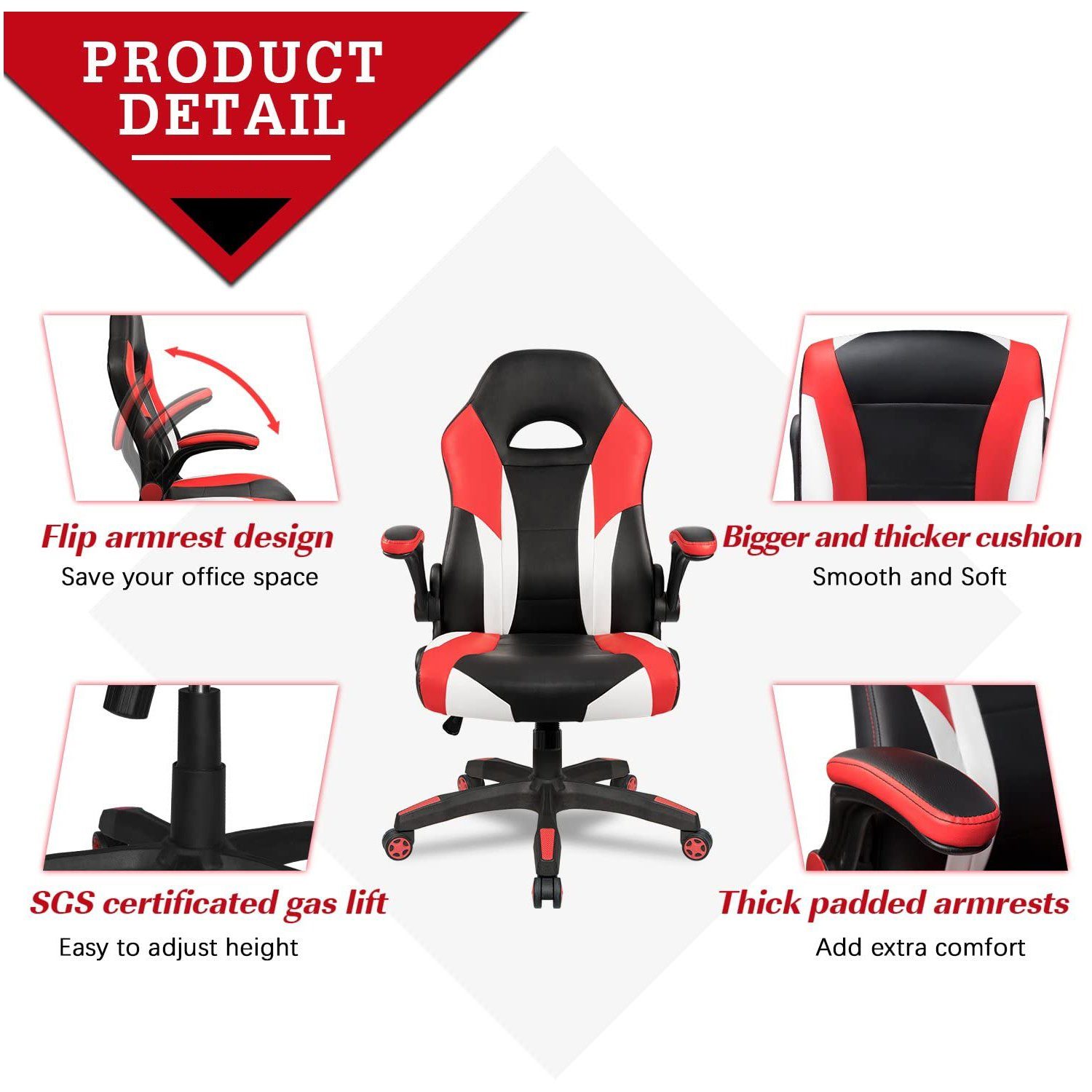 homall-gaming-chair-gamer-stuhl-blau-kunstleder-hoch image 4