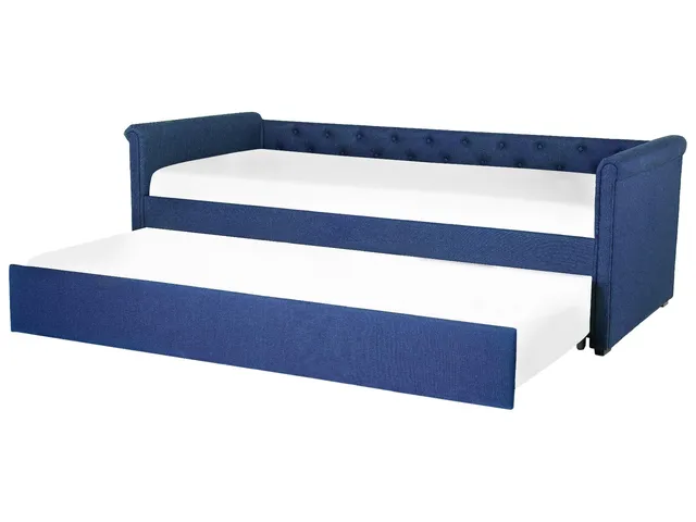beliani-libourne-tagesbett-ausziehbar-marineblau-80x200-stoff image 1