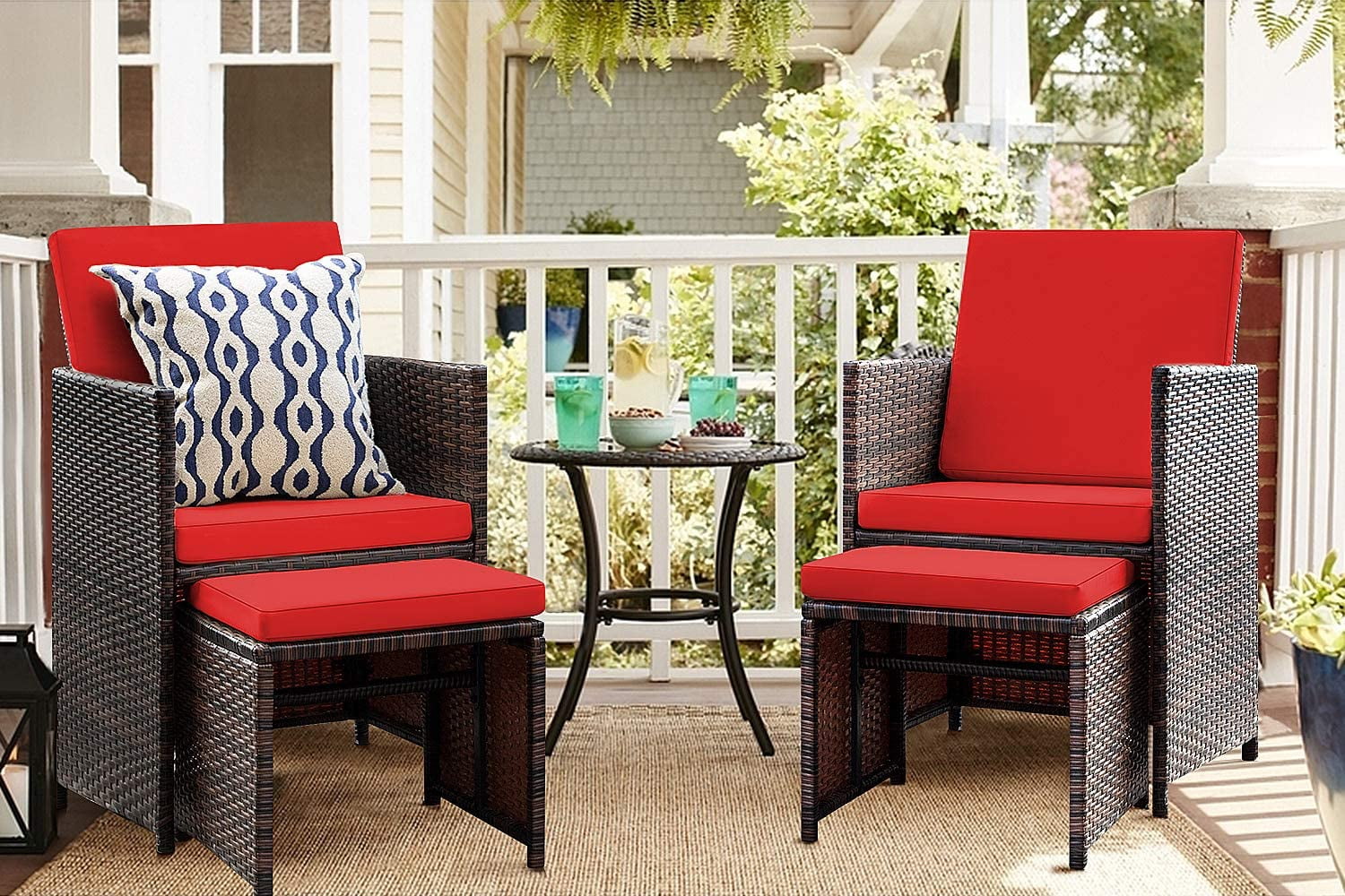 homall-patio-furniture-rattan-lounge-set-beige-4-teilig-klappbar image 7
