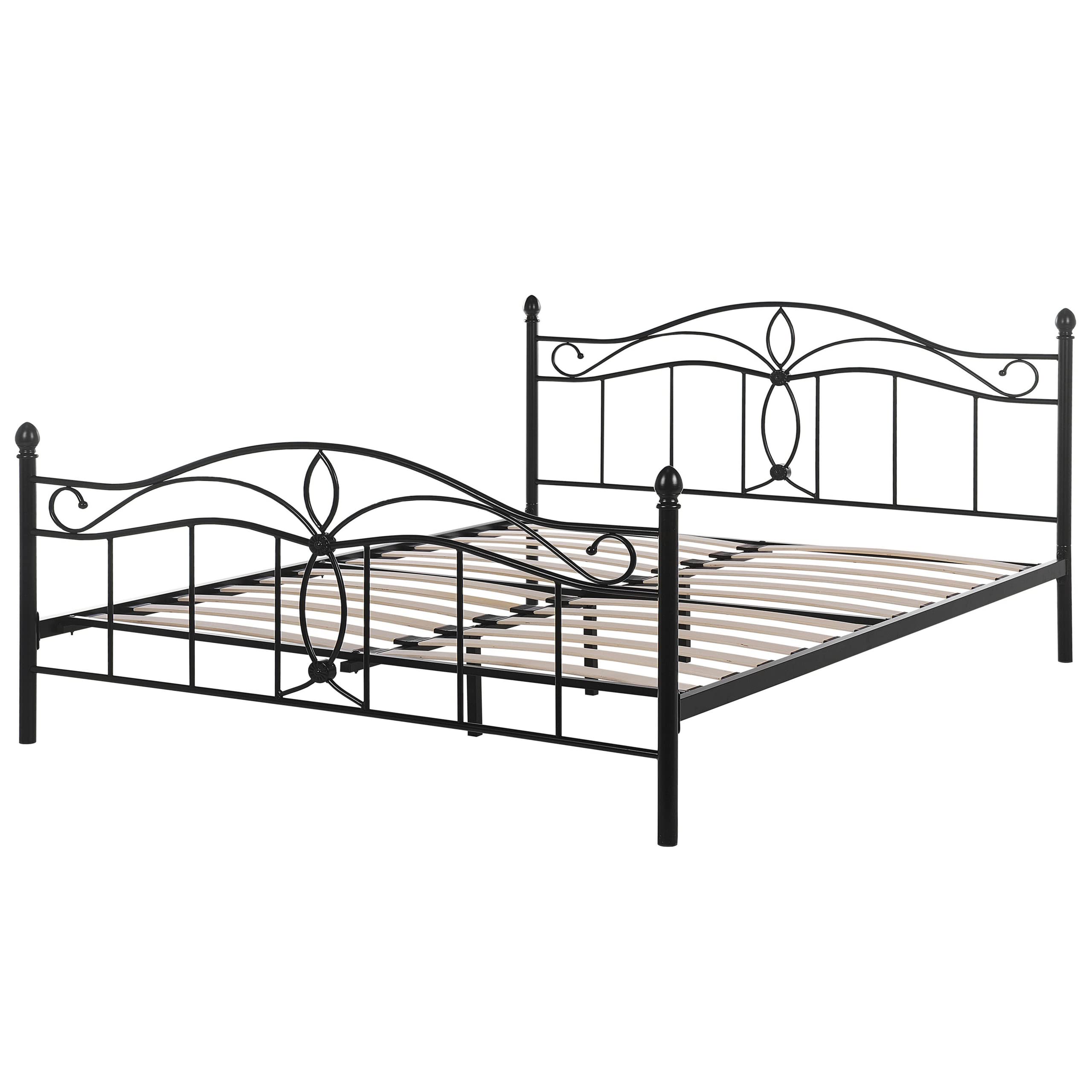 beliani-antlia-doppelbett-metall-schwarz-160x200-mit-lattenrost image 4