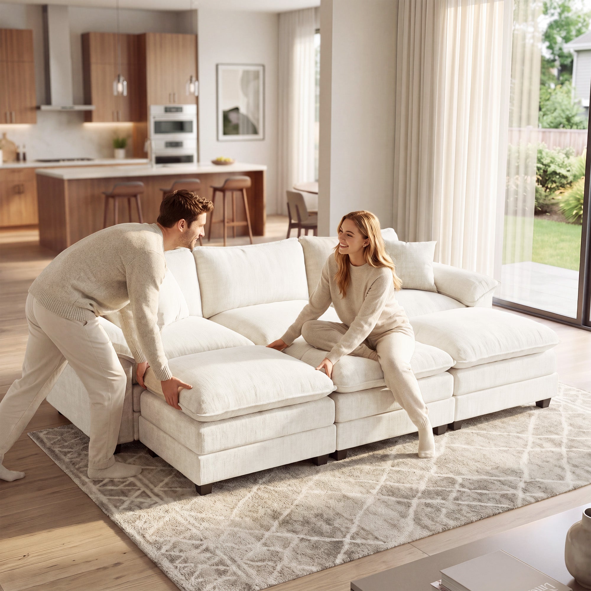 homall-sofa-119-zoll-modular-3-sitzer-couch-grau-chenille image 4