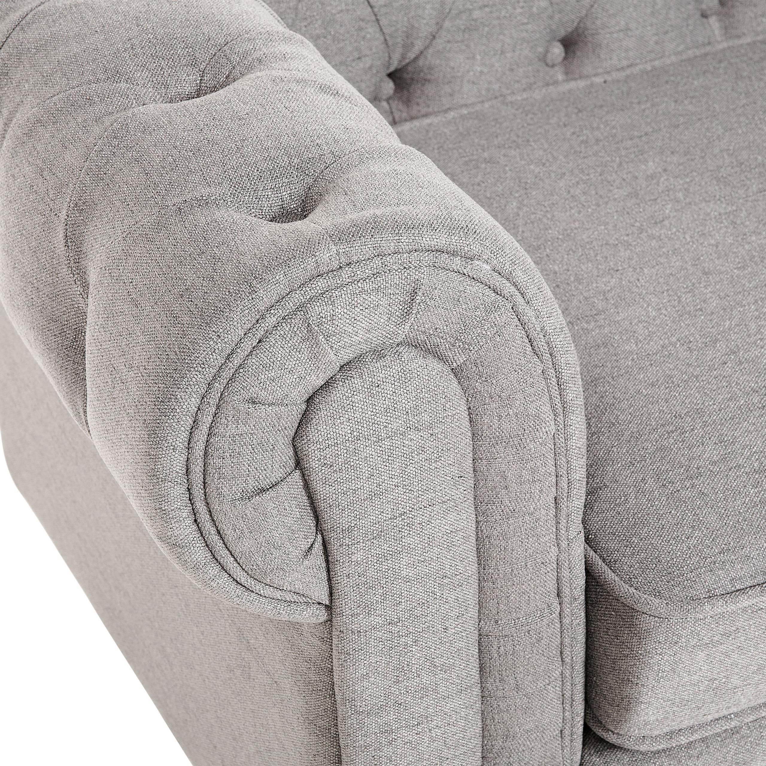 beliani-chesterfield-sessel-stoff-hellgrau-englischer-stil image 8