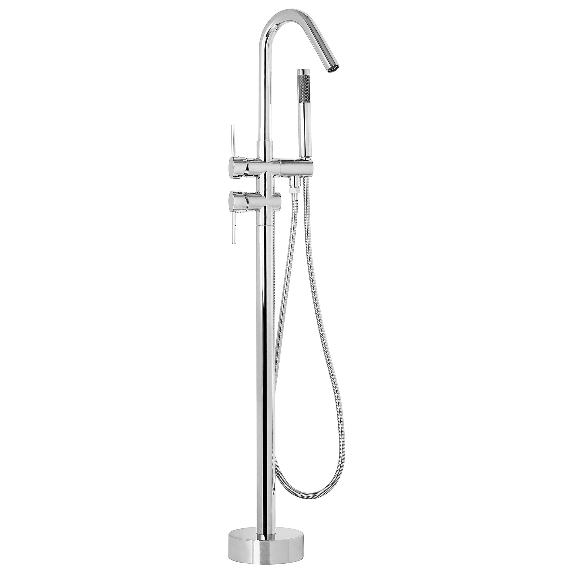 beliani-victoria-badewannenarmatur-freistehend-silber image 1