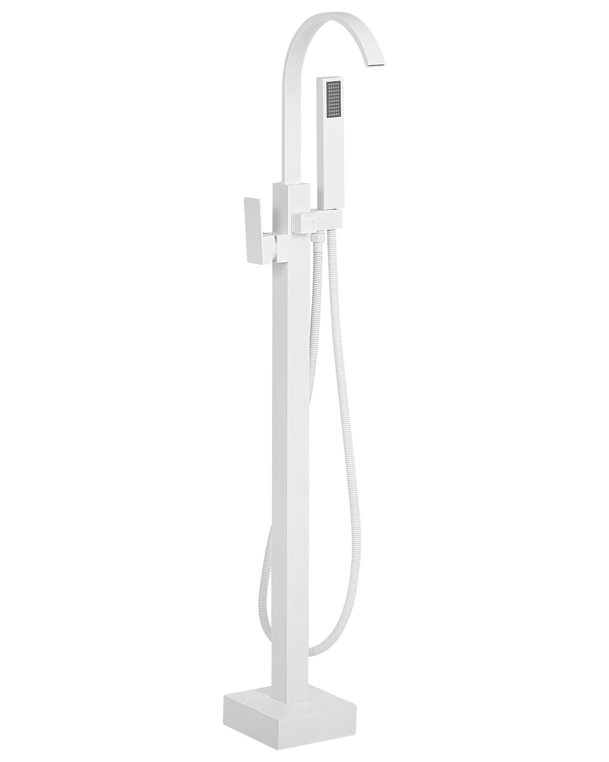 beliani-ribbon-wannenarmatur-wei-freistehend-messing image 1