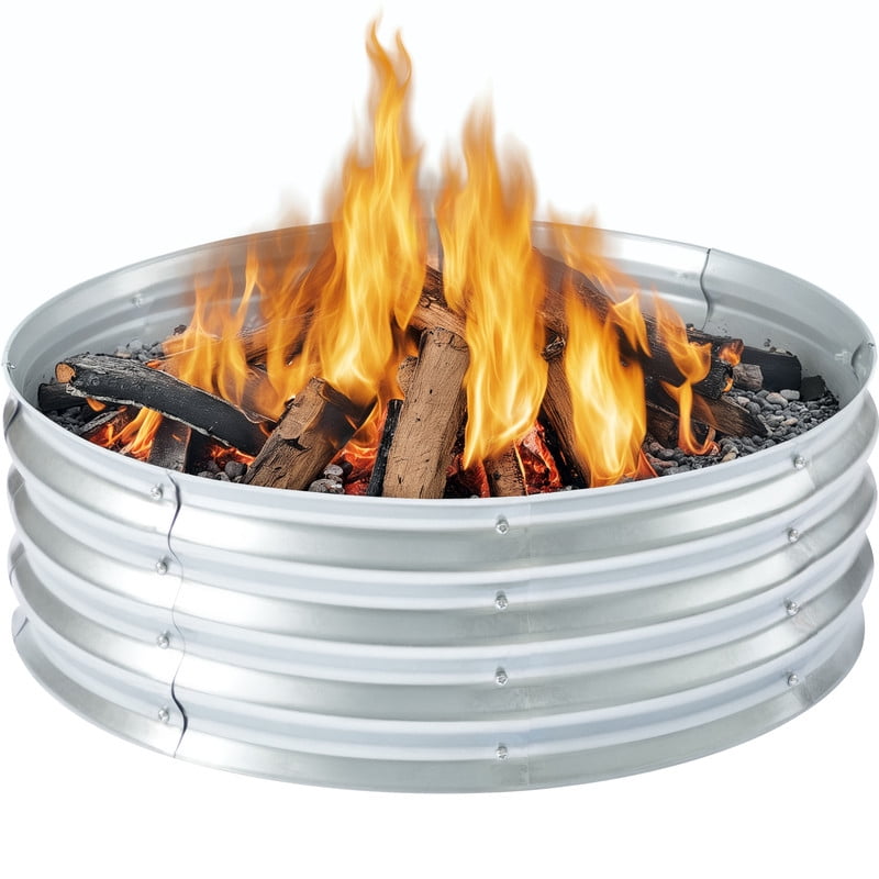 homall-bedroom-feuerring-verzinkt-silber-36-zoll-2-in-1 image 7