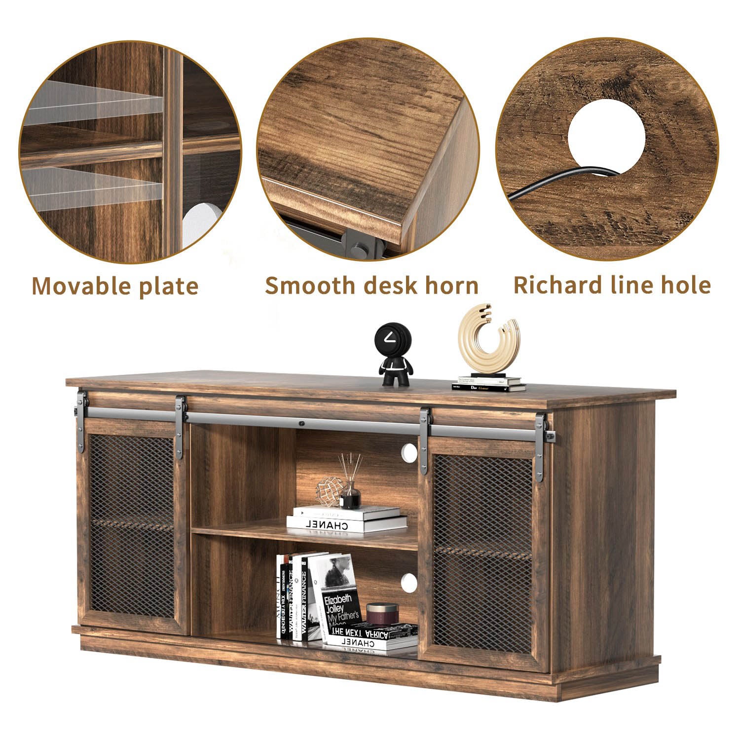 homall-farmhouse-tv-stand-lowboard-braun-f-r-65-zoll image 4