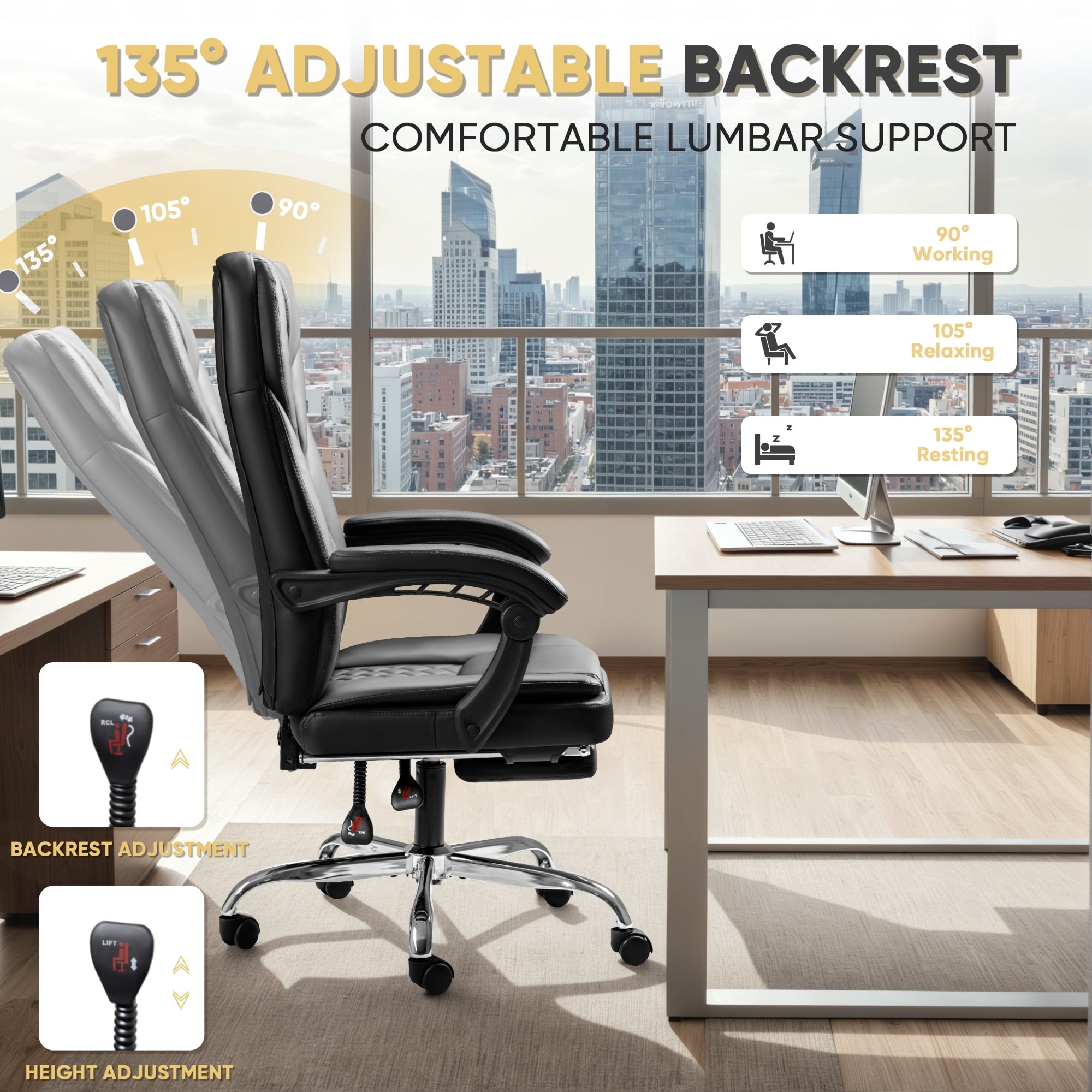homall-office-b-rostuhl-leder-schwarz-ergonomisch-180kg image 2