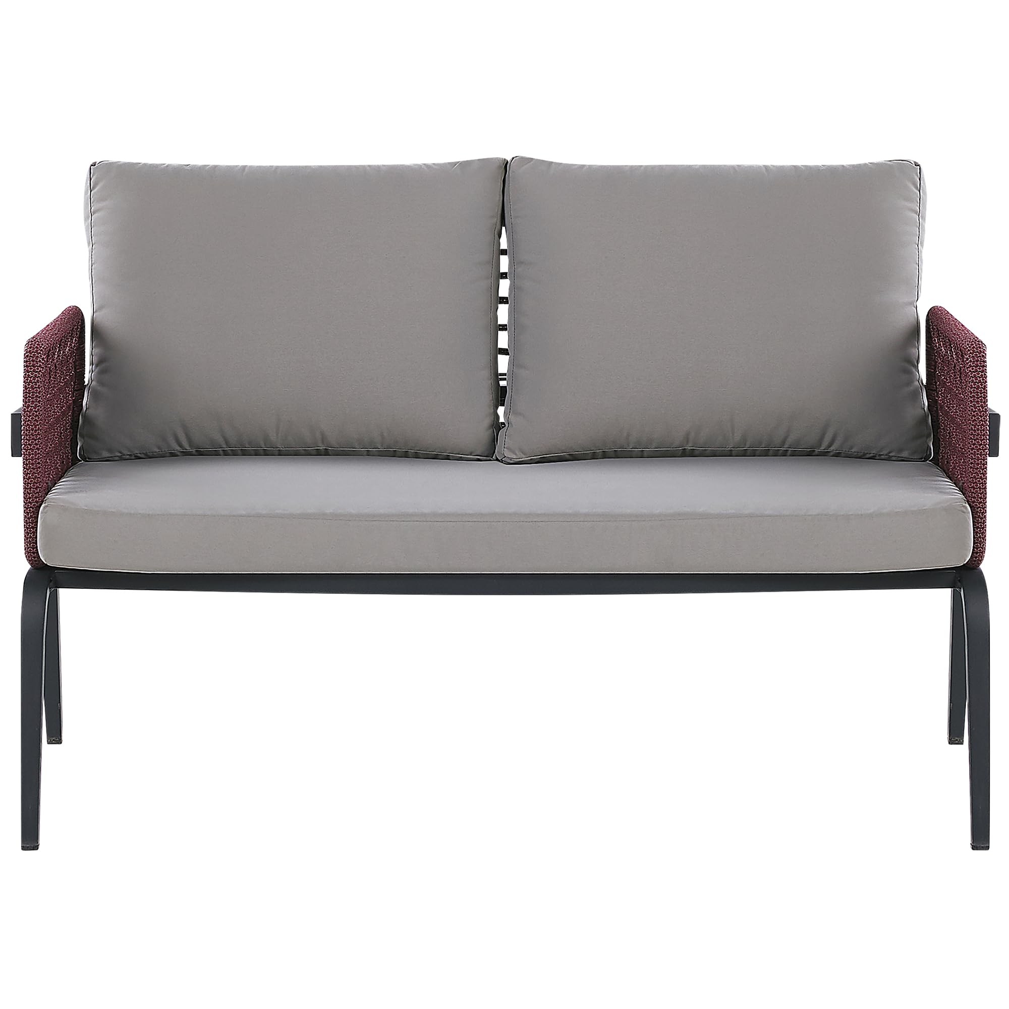 beliani-sciacca-loungeset-aluminium-4-sitzer-burgunderrot image 5
